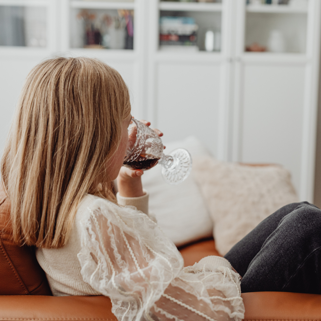 Drinking wine square